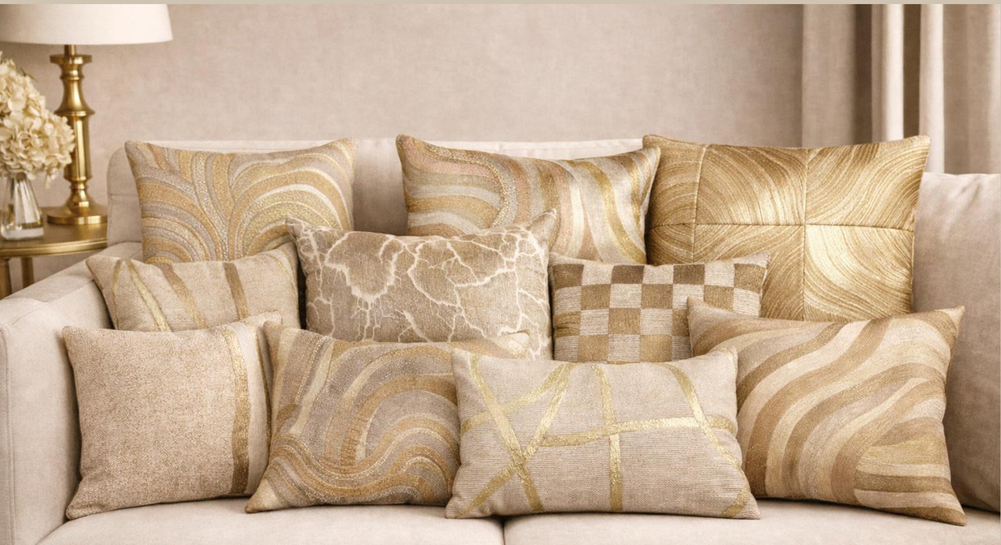Premium Metallic Cushions